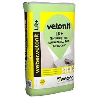 Шпатлевка финишная полимерная Weber.Vetonit LR+ 20 кг, цена - купить в интернет-магазине в Москве и МО.!