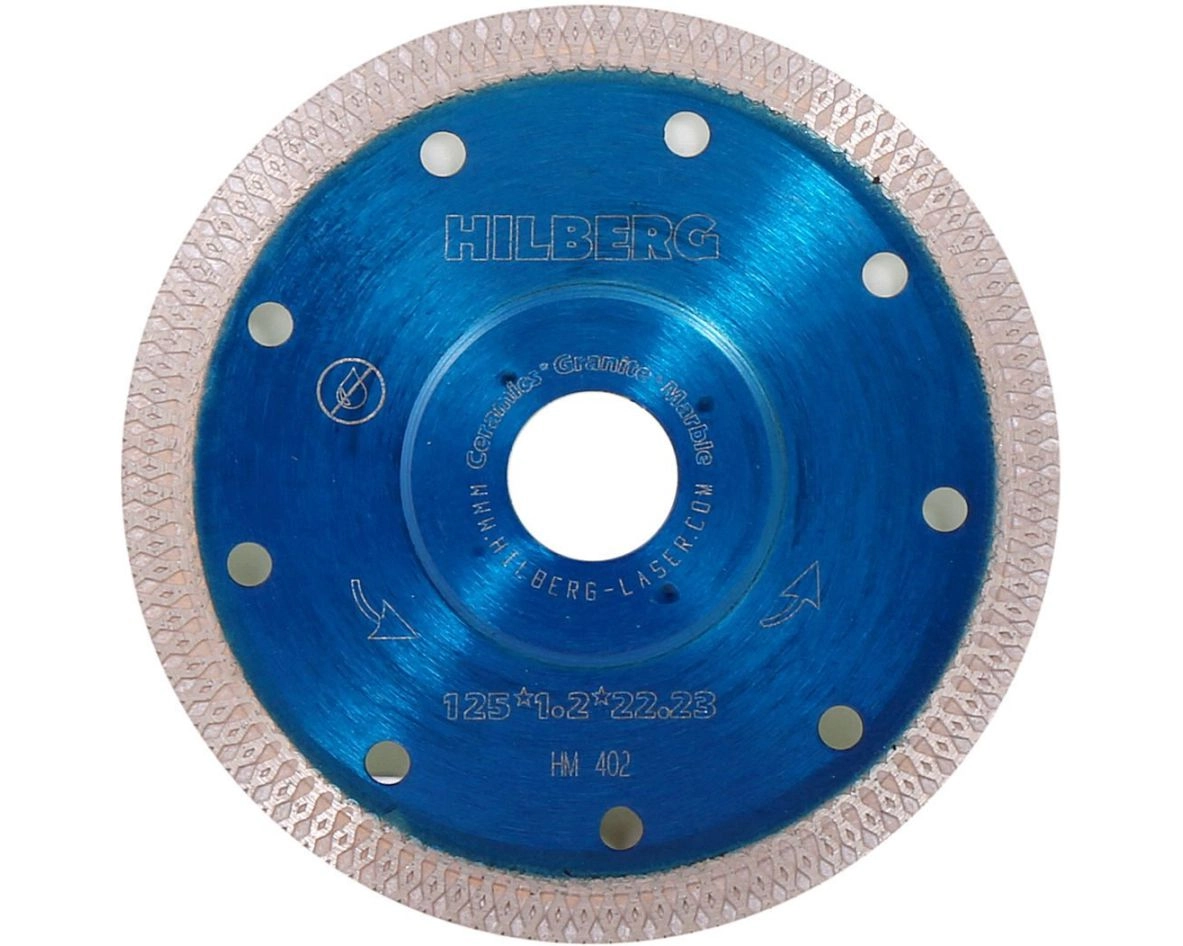 Круг алмазный по керамограниту Hilberg Hard Materials 125*1,2*22,23, цена - купить в интернет-магазине в Москве и МО.!