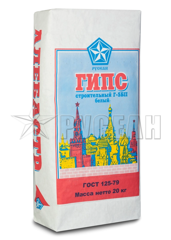 Алебастр Русеан 20кг, цена - купить в интернет-магазине в Москве и МО.!