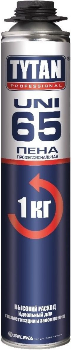 Пена монтажная TYTAN 65 профессиональная, цена - купить в интернет-магазине в Москве и МО.!