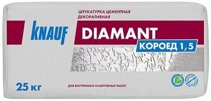 Штукатурка декоративная Knauf Диамант короед 1,5 мм 25 кг, цена - купить в интернет-магазине в Москве и МО.!