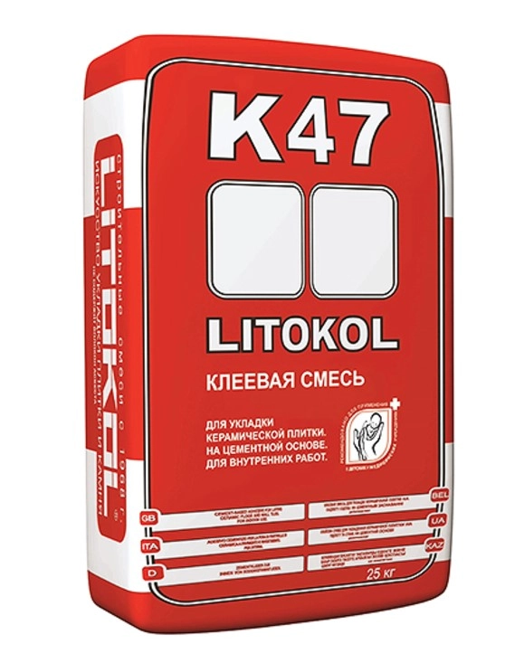 Клей для плитки Litokol Litoplus K47 25 кг, цена - купить в интернет-магазине в Москве и МО.!