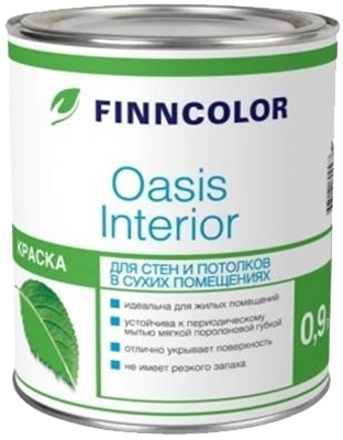 Finncolor Oasis Interior / Финнколор Оазис Интерьер Краска для стен и потолков глубокоматовая, Белый, цена - купить в интернет-магазине в Москве и МО.!