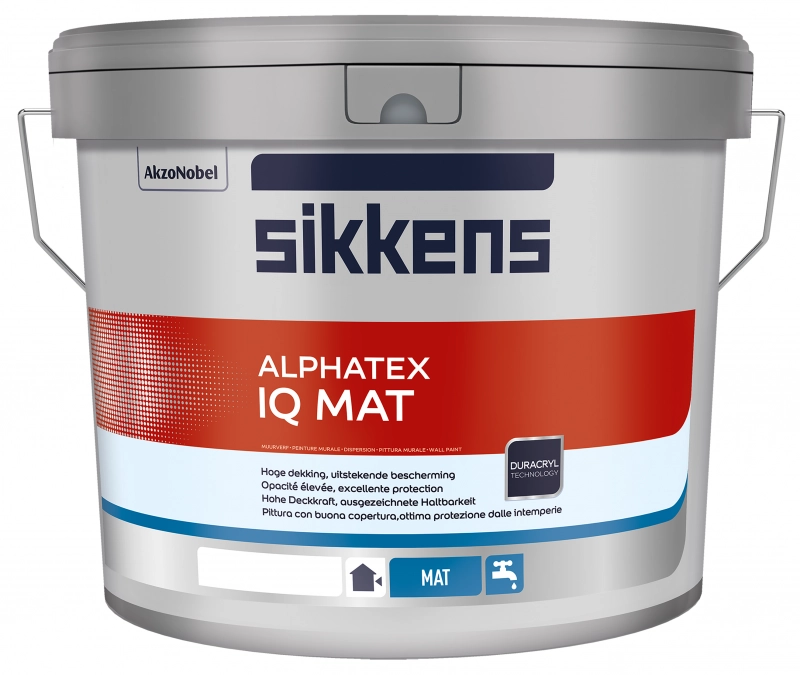 Sikkens Alphatex IQ Mat  для внутренних и наружных работ акриловая глубокоматовая, Полупрозрачный, цена - купить в интернет-магазине в Москве и МО.!