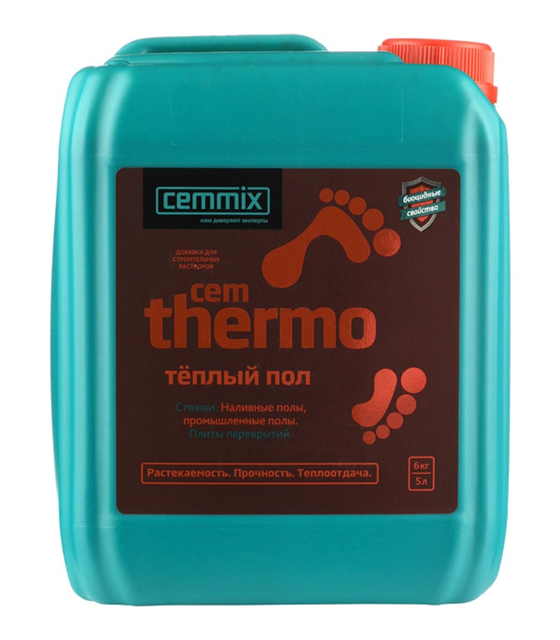 Добавка для теплых, наливных, промышленных полов и стяжек CemMix CemThermo 5 л, цена - купить в интернет-магазине в Москве и МО.!