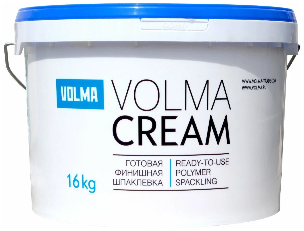 Готовая финишная шпаклевка VOLMA-CREAM 16 кг, цена - купить в интернет-магазине в Москве и МО.!