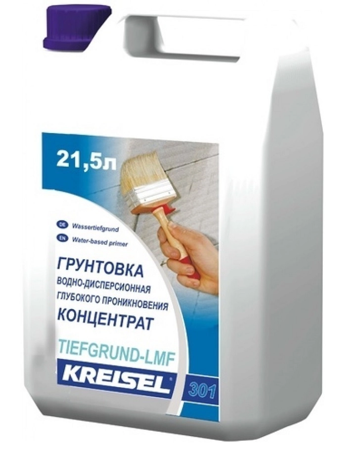 Грунтовка глубокого проникновения KREISEL 301 TIEFGRUND LMF бесцветный 21,5 л, цена - купить в интернет-магазине в Москве и МО.!
