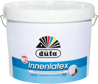 Dufa Retail Innenlatex  для стен и потолков водно-дисперсионная матовая, Белый, цена - купить в интернет-магазине в Москве и МО.!