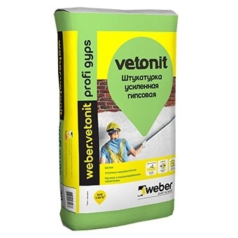 Штукатурка гипсовая Weber.vetonit Профи Гипс усиленный 30 кг, цена - купить в интернет-магазине в Москве и МО.!