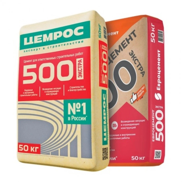 Цемент ЦемРос (Евроцемент) М500 50 кг, цена - купить в интернет-магазине в Москве и МО.!