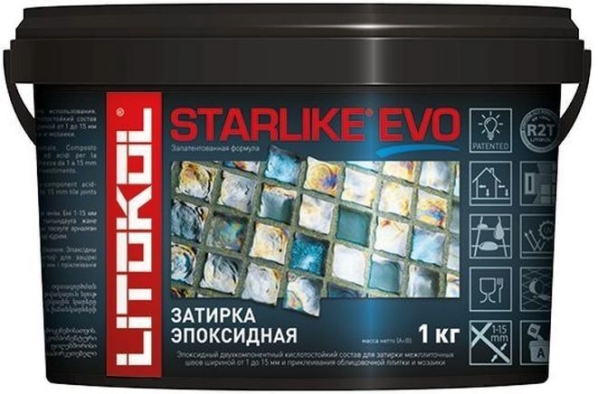 Затирка STARLIKE EVO S.225 TABACCO эпоксидная 1 кг, цена - купить в интернет-магазине в Москве и МО.!