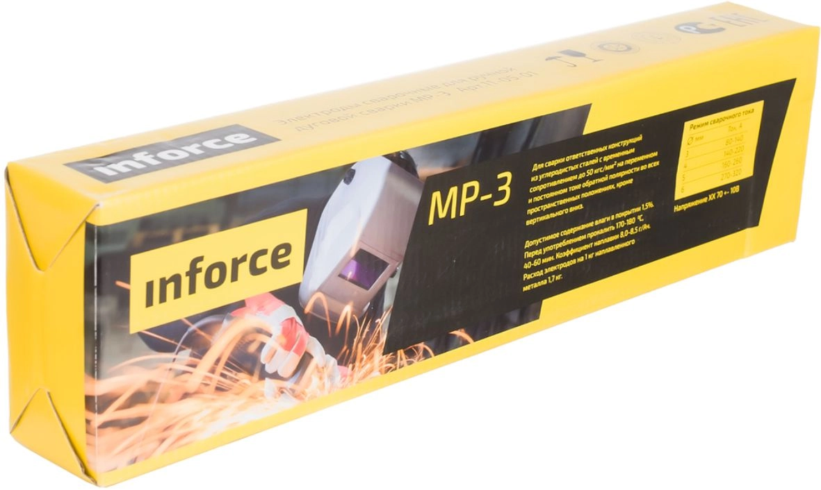 Электрод МР-3 (3 мм; 5 кг; синие) Inforce, цена - купить в интернет-магазине в Москве и МО.!