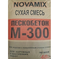 Пескобетон NOVAMIX М-300 40 кг, цена - купить в интернет-магазине в Москве и МО.!