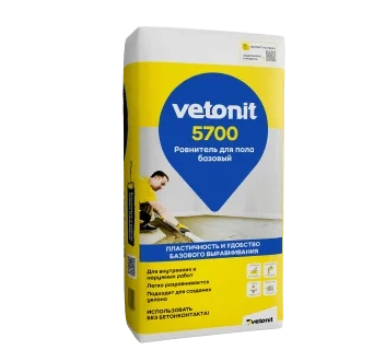 Базовый ровнитель для пола Vetonit 5700  25 кг, цена - купить в интернет-магазине в Москве и МО.!