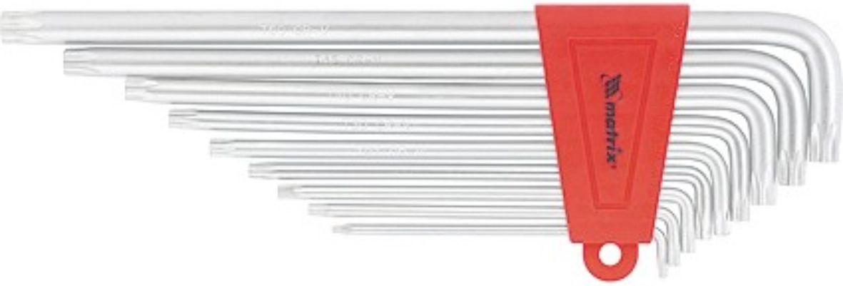 Набор ключей имбусовых TORX, 9 шт, T10-T50, CrV, экстра-длинные с сатинированным покрытием Matrix, цена - купить в интернет-магазине в Москве и МО.!