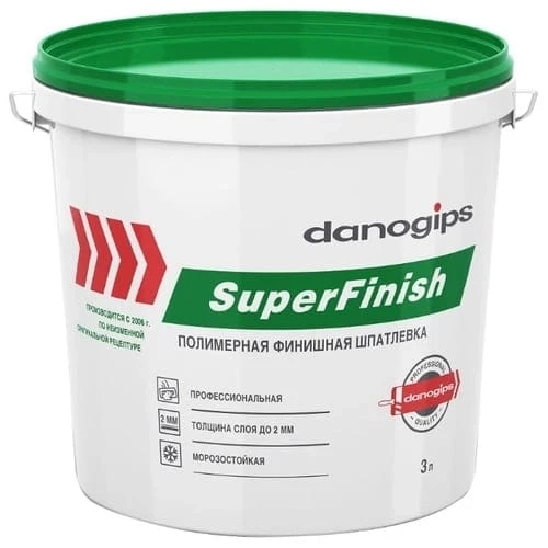Шпатлевка универсальная Danogips SuperFinish 5 кг, цена - купить в интернет-магазине в Москве и МО.!