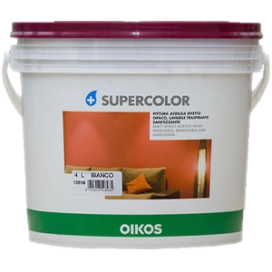Oikos Supercolor для стен и потолков акриловая матовая, Белый, цена - купить в интернет-магазине в Москве и МО.!