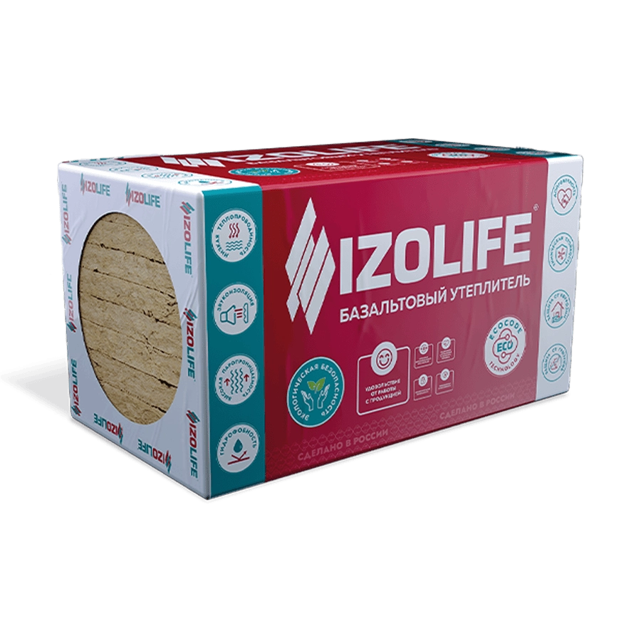 Утеплитель Изолайф IZOLIFE СТ 40 1200х600х50 мм 8пл/уп, цена - купить в интернет-магазине в Москве и МО.!