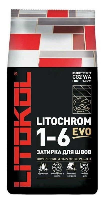 Затирка LITOCHROM LE 130 Серый 25 кг, цена - купить в интернет-магазине в Москве и МО.!