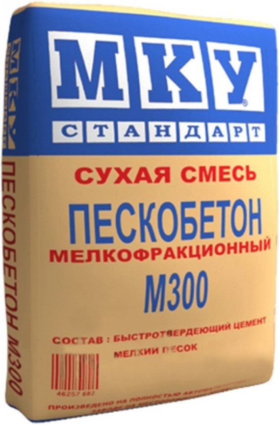 Пескобетон МКУ мелкофракционный М-300 40 кг, цена - купить в интернет-магазине в Москве и МО.!