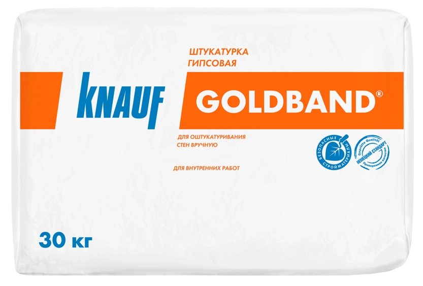 Штукатурка гипсовая Knauf Goldband 30 кг, цена - купить в интернет-магазине в Москве и МО.!