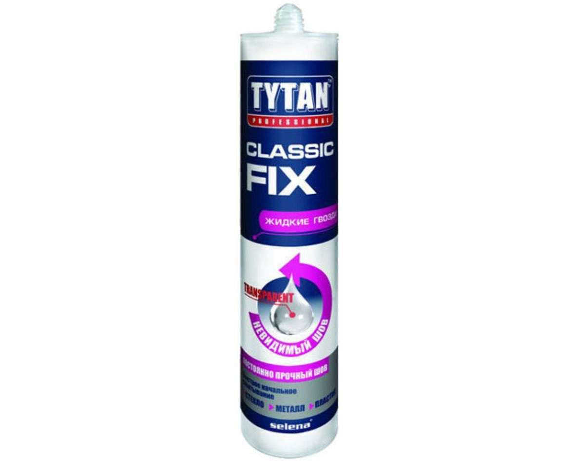 Жидкие гвозди TYTAN Professional Classic Fix прозрачные, цена - купить в интернет-магазине в Москве и МО.!