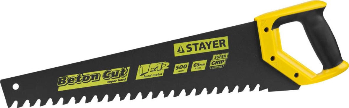 Ножовка по пеноблоку 500 мм 12 твердосплавных резцов STAYER, цена - купить в интернет-магазине в Москве и МО.!