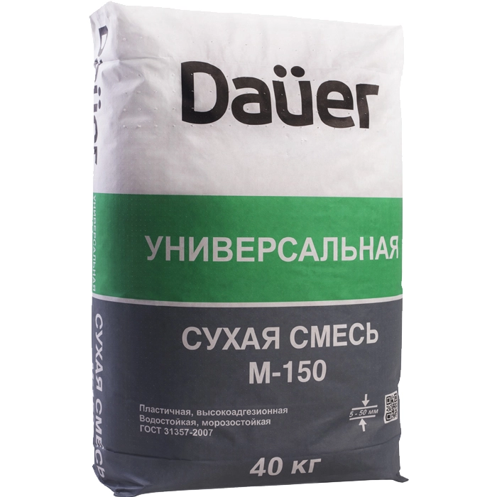 Смесь цементно-песчаная (ЦПС) М150 Dauer универсальная 40 кг, цена - купить в интернет-магазине в Москве и МО.!