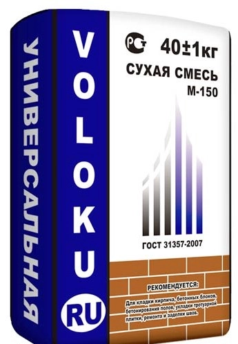 Сухая смесь М-150 VOLOKU 40к, цена - купить в интернет-магазине в Москве и МО.!