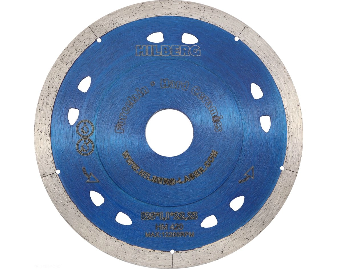Круг алмазный по керамограниту Hilberg Extra Thin 125*1,1*22,23 HM420, цена - купить в интернет-магазине в Москве и МО.!