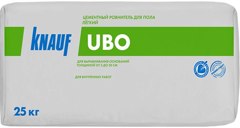 Стяжка пола Кнауф Ubo цементная легкая 25 кг, цена - купить в интернет-магазине в Москве и МО.!