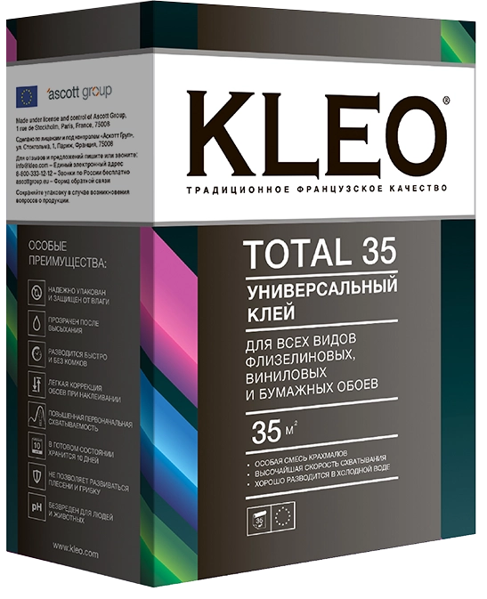 Клей для обоев Kleo Total 35 м², цена - купить в интернет-магазине в Москве и МО.!