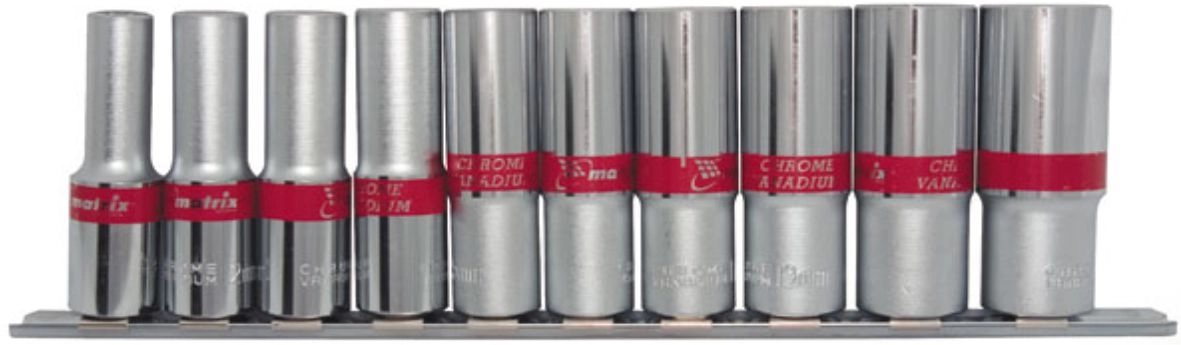Набор торцевых удлиненных головок 1/2" 10-22мм 10шт MATRIX, цена - купить в интернет-магазине в Москве и МО.!