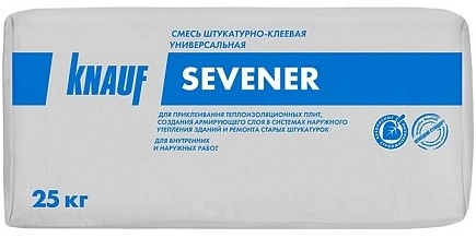 Смесь штукатурно-клеевая универсальная Knauf Севенер 25 кг, цена - купить в интернет-магазине в Москве и МО.!