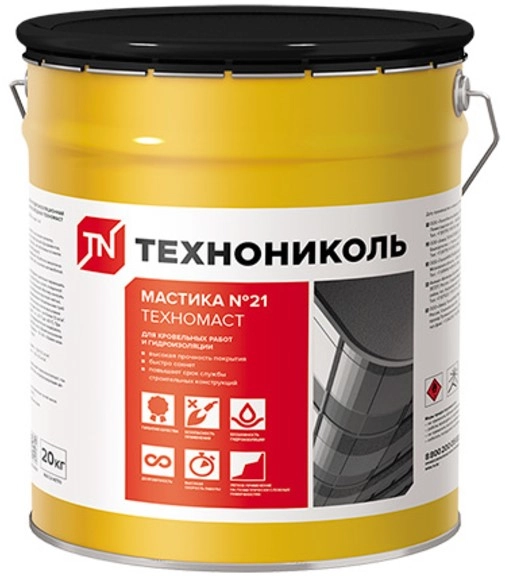 Мастика кровельная Технониколь №21 Техномаст 20 кг, цена - купить в интернет-магазине в Москве и МО.!