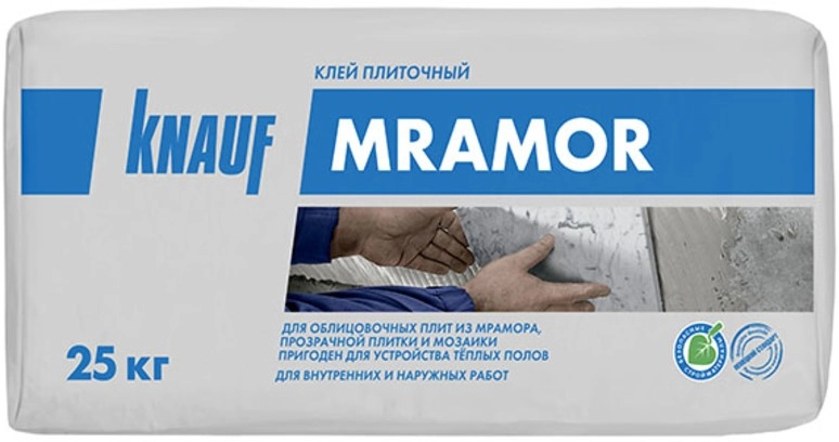 Клей для плитки, керамогранита, мозаики и камня Knauf Мрамор 25 кг, цена - купить в интернет-магазине в Москве и МО.!
