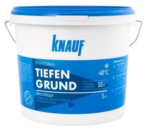 Грунтовка Knauf ТифенГрунд 5 кг, цена - купить в интернет-магазине в Москве и МО.!