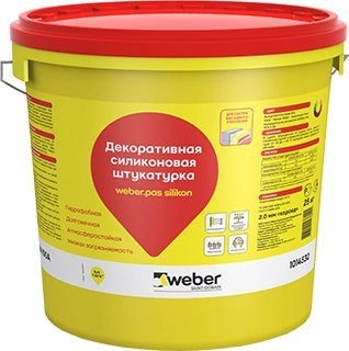 Штукатурка силиконовая Weber.pas Silikon Шуба 1,5 мм 25 кг, цена - купить в интернет-магазине в Москве и МО.!