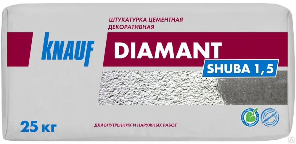Штукатурка декоративная Knauf Диамант Шуба 1,5 мм 25 кг, цена - купить в интернет-магазине в Москве и МО.!