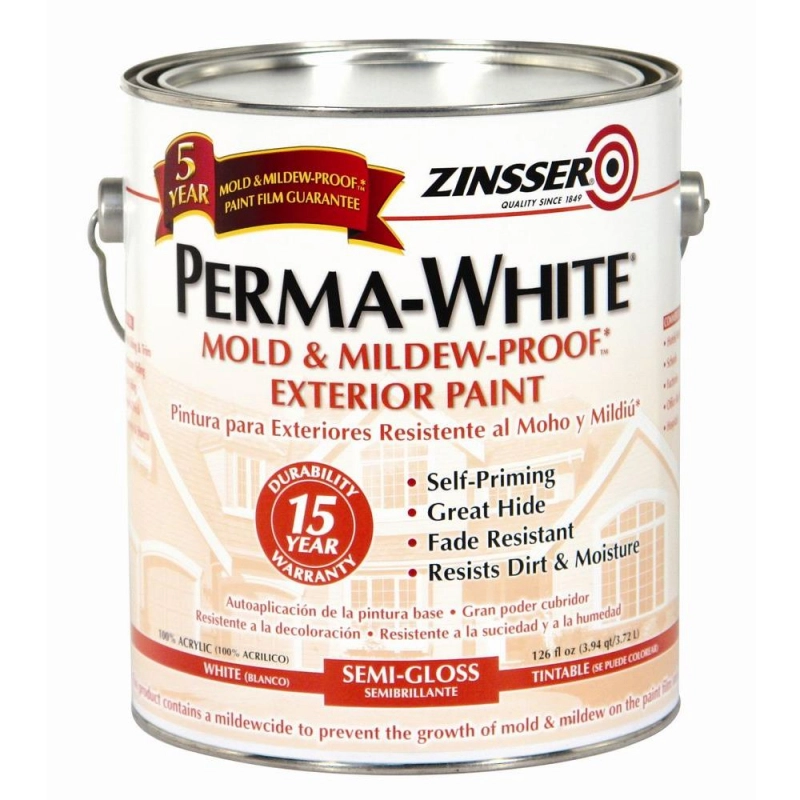 Zinsser Perma White фасадная самогрунтующаяся матовая, Белый, цена - купить в интернет-магазине в Москве и МО.!