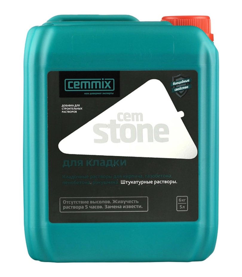 Добавка для кладочных и штукатурных растворов CemMix CemStone 5 л, цена - купить в интернет-магазине в Москве и МО.!