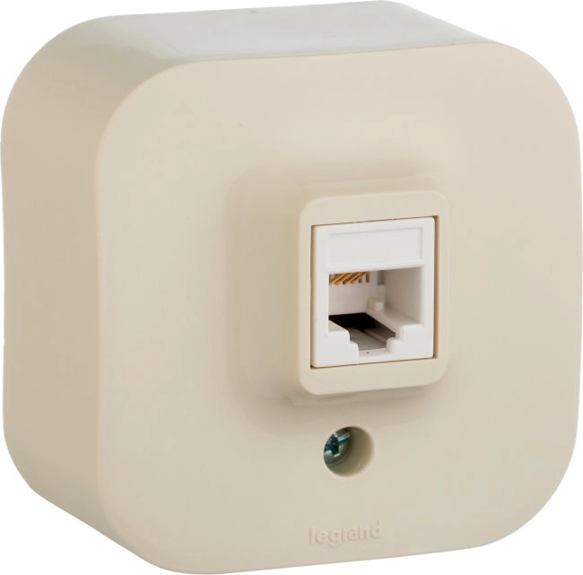 Розетка Legrand Quteo компьютерная 1xRJ45 слоновая кость, цена - купить в интернет-магазине в Москве и МО.!