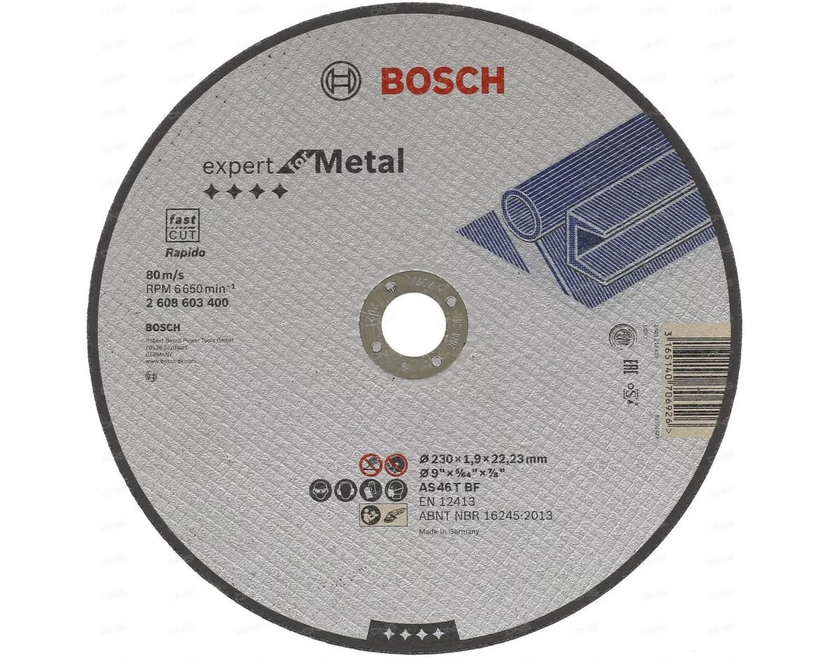 Диск отрезной по металлу 230х1,9х22,23 Expert for Metal Rapido Bosch, цена - купить в интернет-магазине в Москве и МО.!