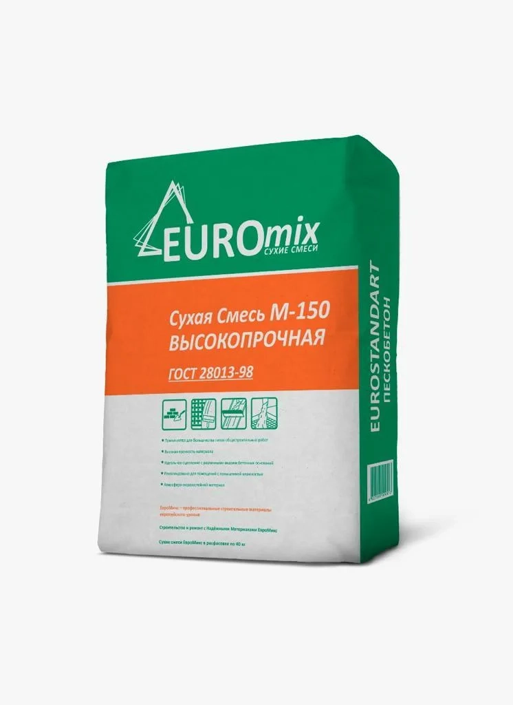 Сухая смесь универсальная  EUROmix  М150 40кг, цена - купить в интернет-магазине в Москве и МО.!